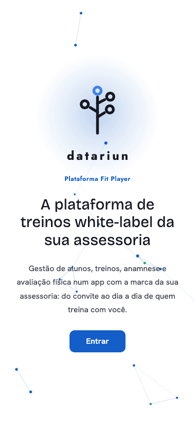 Tela inicial do The Fit Player